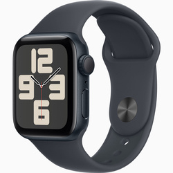 Apple Watch SE GPS 40mm Koperta z aluminium w kolorze północy, pasek sportowy w kolorze północy - M/L (MXE93ET/A)