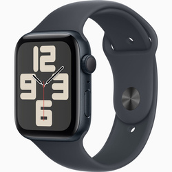 Apple Watch SE GPS 44mm Koperta z aluminium w kolorze północy, pasek sportowy w kolorze północy - M/L (MXEK3ET/A)