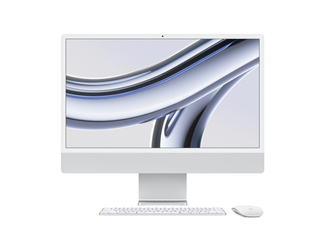 Apple iMac 24" M3 (8-core CPU, 10-core GPU) 16GB RAM 256GB SSD - Srebrny (MQRJ3ZE/A/R1)