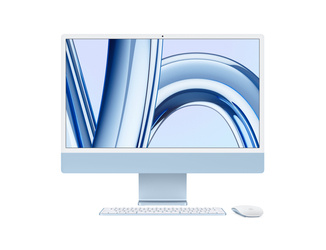 Apple iMac 24" M3 (8-core CPU, 8-core GPU) 24GB RAM 256GB SSD GbE - Niebieski (MQRC3ZE/A/R2/GbE)