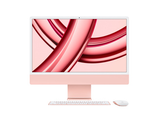 Apple iMac 24" M3 (8-core CPU, 8-core GPU) 24GB RAM 256GB SSD GbE - Różowy (MQRD3ZE/A/R2/GbE)