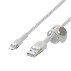 Belkin Kabel pleciony z USB-A na Lightning 1m biały (CAA010BT1MWH)