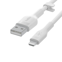 Belkin Kabel silikonowy USB-A / Lightning 1M Biały (CAA008BT1MWH)