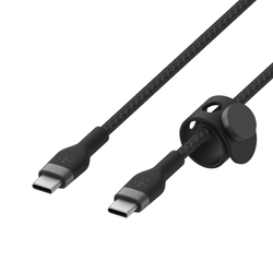 Belkin Kabel z USB-C na USB-C 2.0 pleciony silikonowy 1m czarny  (CAB011BT1MBK)