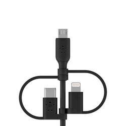 Belkin kabel BOOST CHARGE USB-C-Micro-USB-Lightning czarny (CAC001BT1MBK)