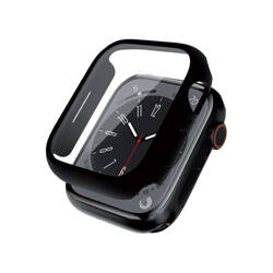 Crong Hybrid Watch Case - Etui ze szkłem Apple Watch 44mm (Black) Czarny (CRG-44HS-BLK)