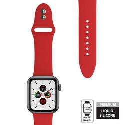 Crong Liquid - Pasek do Apple Watch 42/44/45/49mm (czerwony) (CRG-44LQB-RED)