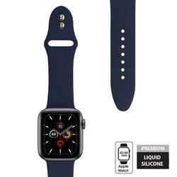 Crong Liquid - Pasek do Apple Watch 42/44/45/49mm (granatowy) (CRG-44LQB-MBL)