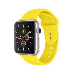 Crong Liquid - Pasek do Apple Watch 42/44/45/49mm (żółty) (CRG-44LQB-YEL)