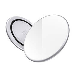 Crong PowerSpot Fast Wireless Charger – Bezprzewodowa ładowarka Qi 15W USB-C (Silver White) ( CRG-PS15W-WHI)