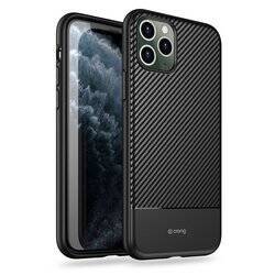 Crong Prestige Carbon Cover - Etui iPhone 11 Pro Max (czarny) (CRG-CARB-IP11PM-BLK)