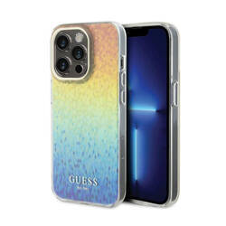 Guess IML Faceted Mirror Disco Iridescent - Etui iPhone 14 Pro (Iridescent) (GUHCP14LHDECMI)