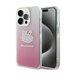 Hello Kitty IML Gradient Electrop Kitty Head - Etui iPhone 15 Pro Max (różowy) (HKHCP15XHDGKEP)