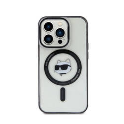 Karl Lagerfeld IML Choupette Head MagSafe - Etui iPhone 15 Pro (przezroczysty) (KLHMP15MHCHNOTK)