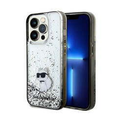 Karl Lagerfeld Liquid Glitter Choupette - Etui iPhone 14 Pro Max (przezroczysty) (KLHCP14XLKCNSK)