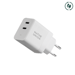 Native Union Fast GaN Charger - ladowarka 35W PD, 2x USB-C - biala (FAST-PD35-WHT-EU)