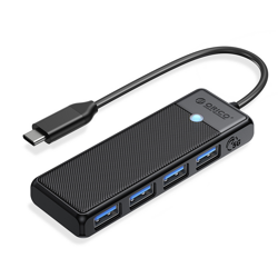 Orico Hub USB-C 4 porty USB-A 3.0 5Gbps czarny (PAPW4A-C3-015-BK-EP)