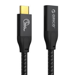 Orico Kabel USB-C (M-F) 3.2 20Gbps, 4K, 100W, 1m - czarny (CY32-10-BK-BP)