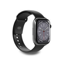 PURO ICON - Elastyczny pasek do Apple Watch 42/44/45/49 mm (S/M & M/L) (Black) (PUICNAW44BLK)