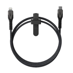 UAG Rugged Cable - kabel USB-C - lightning 30W, 1,5 m (black/gray) (9B4414114030)