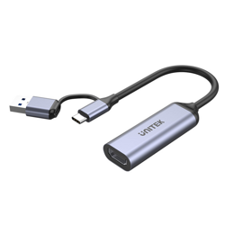 Unitek Grabber video USB-C/A, 4K HDMI 1.4b - szary (V1167A)