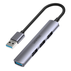 Unitek Hub USB-A 1*USB-A 5 Gbps, 3*USB-A 2.0 alu (H1208A)