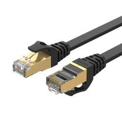 Unitek Kabel sieciowy płaski Ethernet Cat.7 1 m - czarny (C1897BK-1M)