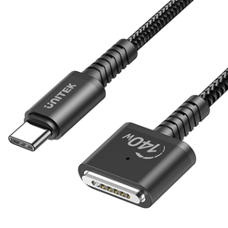 Unitek Kabel zasilający USB-C - MagSafe 3 140W 2 m - czarny (C14121BK-2M)
