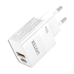 Unitek Ładowarka sieciowa, 1x USB-A, 1x USB-C, QC, PC 3.0, 20W, biała (P1124AWH01-EU)