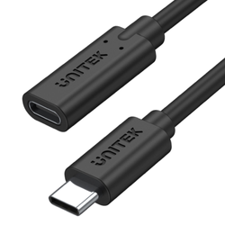 Unitek Przedłużacz USB-C 10Gbps 4K, PD 100W 1,5 m - Czarny (C14086BK-1.5M)