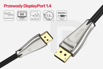 Unitek przewód DisplayPort 1.4 8K@60Hz 1,5 m (C1607BNI)