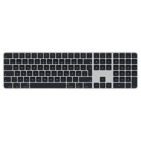 Apple Klawiatura Magic Keyboard z Touch ID i polem numerycznym dla modeli Maca z czipem Apple – niemiecki – czarne klawisze(MMMR3D/A)