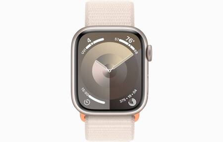 Apple Watch Series 9 GPS 41mm Koperta z aluminium w kolorze księżycowa poświata z opaską sportową w kolorze księżycowa poświa (MR8V3QP/A)