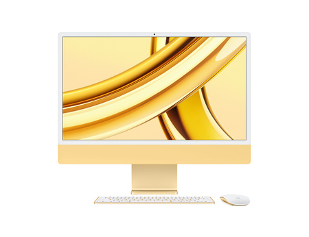 Apple iMac 24" M3 (8-core CPU, 10-core GPU) 24GB RAM 256GB SSD - Żółty (Z19F/A/R2)