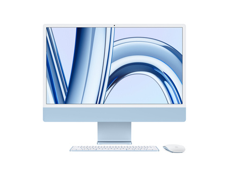 Apple iMac 24" M3 (8-core CPU, 10-core GPU) 8GB RAM 512GB SSD - Niebieski (MQRR3ZE/A)