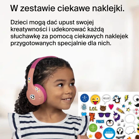 Belkin Bezprzewodowe słuchawki nauszne dla dzieci, różówe (AUD002BTPKV3)