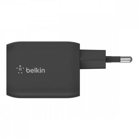 Belkin BoostCharge Pro, podwójna ładowarka ścienna 65W USB-C GAN z  PPS czarna (WCH013vfBK)