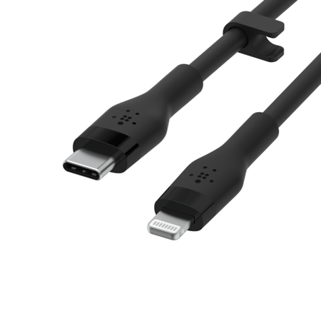 Belkin Kabel silikonowy USB-C / Lightning 1M - Czarny (CAA009BT1MBK)