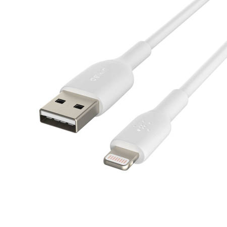 Belkin kabel PVC USB-A / Lightning, M/M 1M - biały (CAA001BT1MWH)