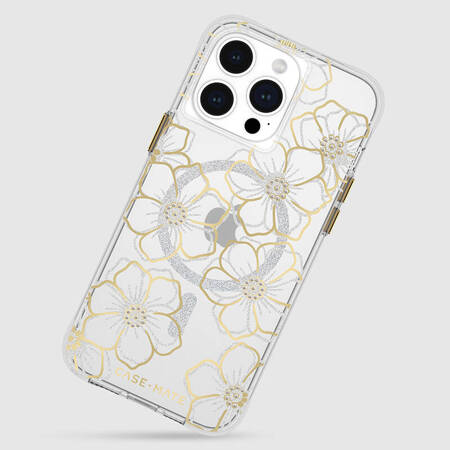 Case-Mate Floral Gems MagSafe - Etui iPhone 15 Pro Max (Gold) (CM051604)