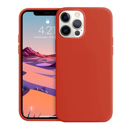 Crong Color Cover - Etui iPhone 12 Pro Max (czerwony) (CRG-COLR-IP1267-RED)