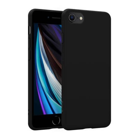 Crong Color Cover - Etui iPhone SE 2020 / 8 / 7 (czarny) (CRG-COLR-IP8-BLK)