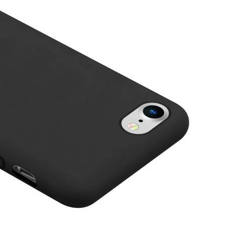 Crong Color Cover - Etui iPhone SE 2020 / 8 / 7 (czarny) (CRG-COLR-IP8-BLK)
