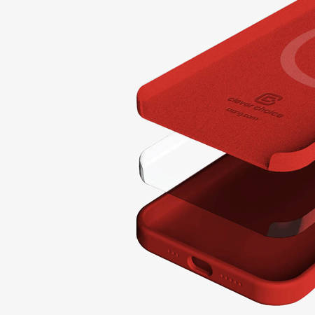 Crong Color Cover Magnetic - Etui iPhone 13 Pro Max MagSafe (czerwony) (CRG-COLRM-IP1367-RED)