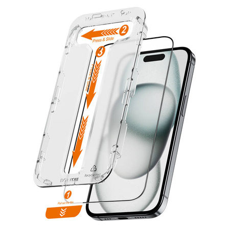 Crong EasyShield 2-Pack - Szkło hartowane iPhone 16 / iPhone 15 (2 sztuki) (CRGES2PIP1561)