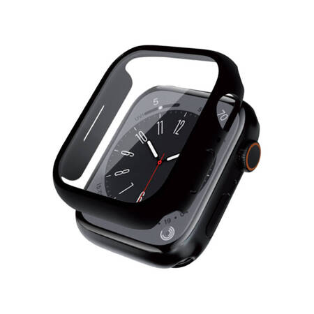 Crong Hybrid Watch Case - Etui ze szkłem Apple Watch 41mm (Black) (CRG-41HS-BLK)