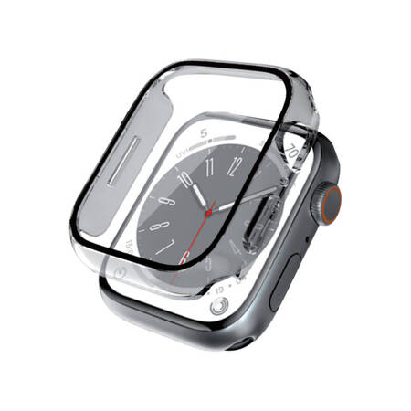 Crong Hybrid Watch Case - Etui ze szkłem Apple Watch 45mm (Clear) Przezroczysty (CRG-45HS-CLR)