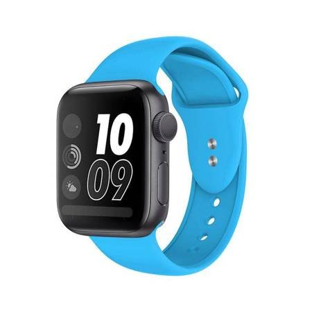 Crong Liquid - Pasek do Apple Watch 38/40/41 mm (niebieski) (CRG-40LQB-BLU)