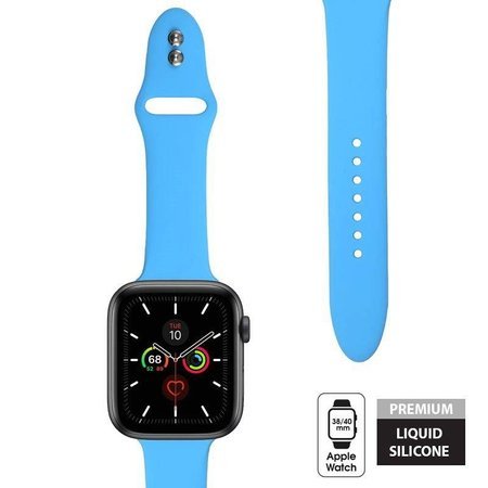 Crong Liquid - Pasek do Apple Watch 38/40/41 mm (niebieski) (CRG-40LQB-BLU)