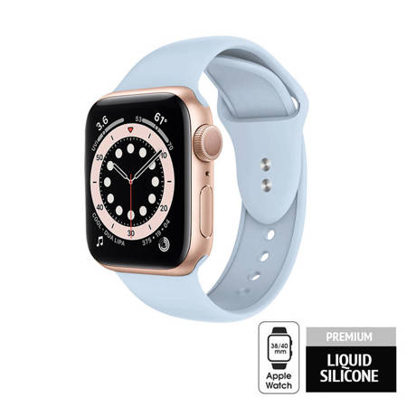 Crong Liquid - Pasek do Apple Watch 38/40/41mm (błękitny) (CRG-40LQB-BBL)